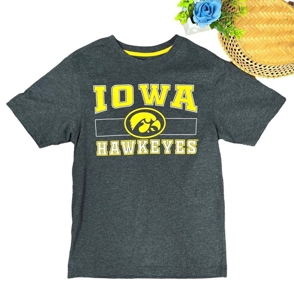 University Iowa Hawkeye Grey Unisex Herkey Short Sleeve Crewneck T-Shirt Small - Picture 13 of 14